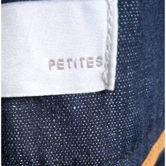 LOFT Sz 8P Womens Blue Cropped Dress Pants Petite Career Casual Business Adult - Picture 5 of 9